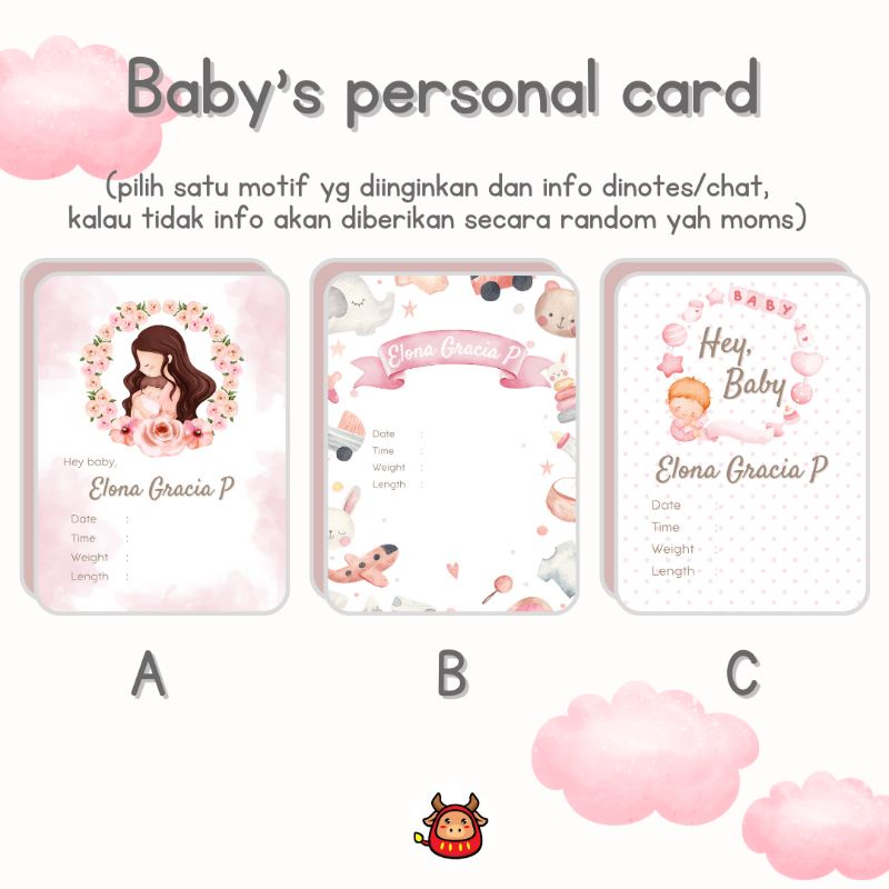 Baby Milestone Card Cute baby girl &amp; boy / Cute Bear watercolor themed Kartu selfie bayi kartu foto bayi milestone