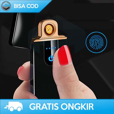 KOREK API ELEKTRIK LED SENSOR FINGER PRINT - USB RECHARGEABLE BATTERY