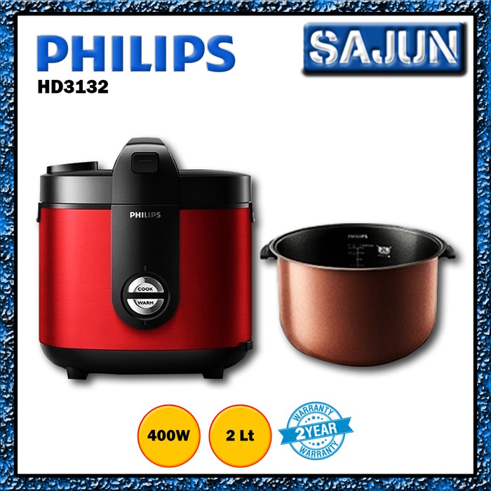Phillips Rice Cooker HD 3132/32. Magic Com Phillips 3232/32 - RED