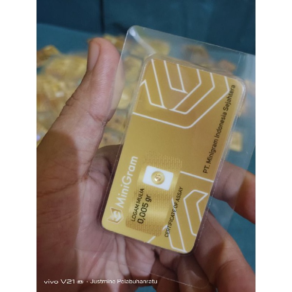 Logam Mulia Minigold 0.005 grm FREE