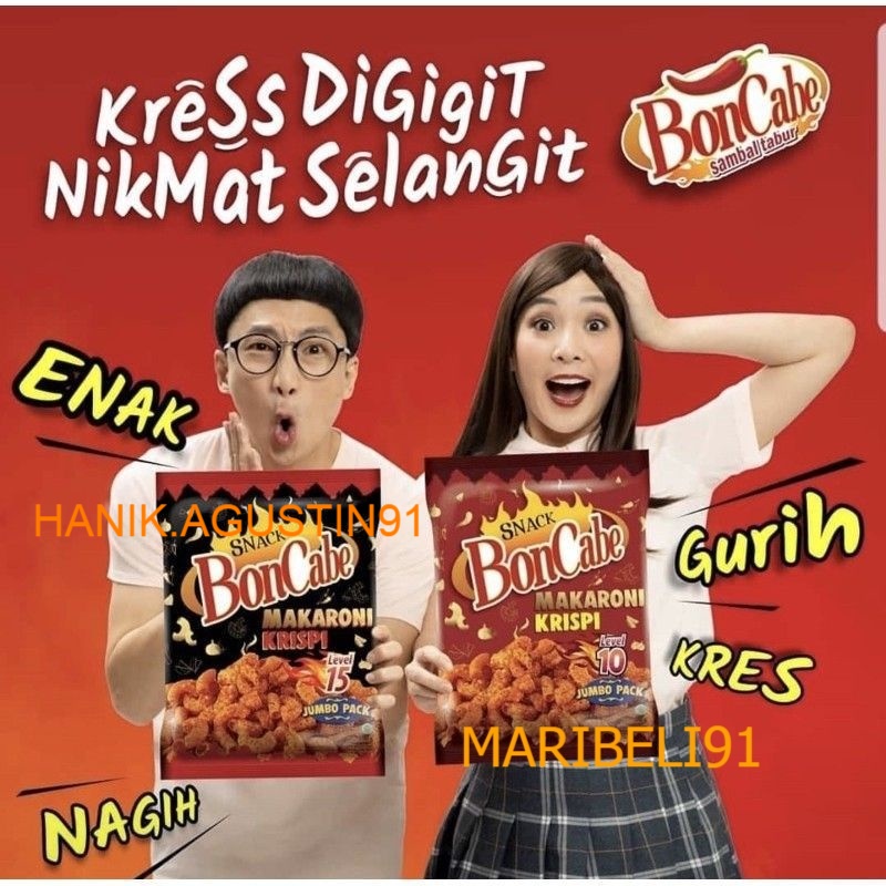 

Boncabe Bon Cabe Snack Makaroni Krispi Level 10 Level 15 150gram 150 gram MB91
