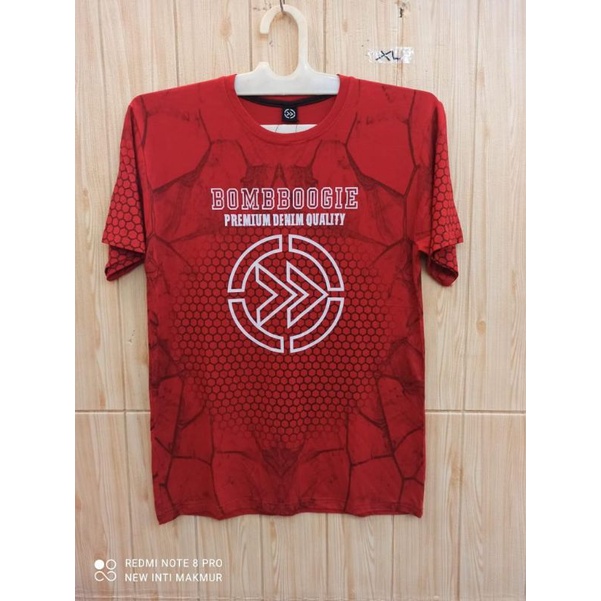 KAOS DISTRO MURAH PRIA WANITA size L MERAH/RED READY YA! (BISA COD)