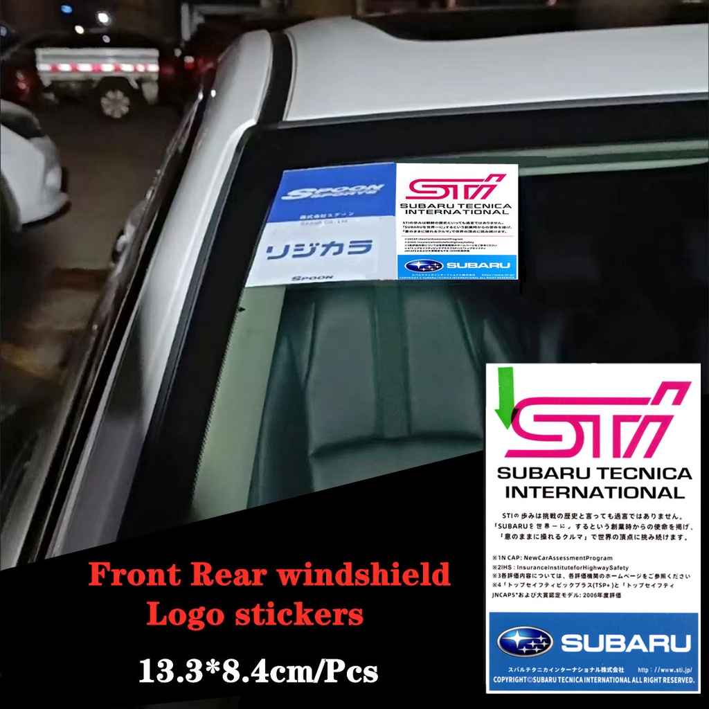 Sticker Dekorasi Kaca Depan Mobil Motif Tulisan Subaru Untuk Suabru XV Legacy Forester Impreza WRX STI