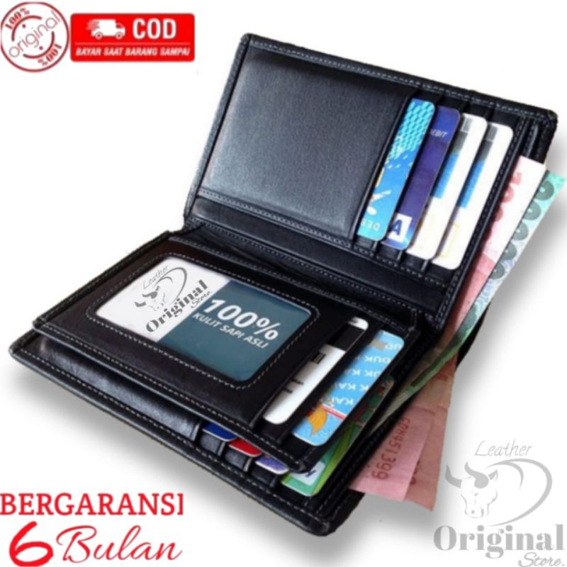 Dompet Kulit Pria 100% ORIGINAL Kulit Asli Model 3/4