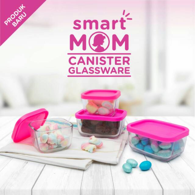 Canister glassware set 4