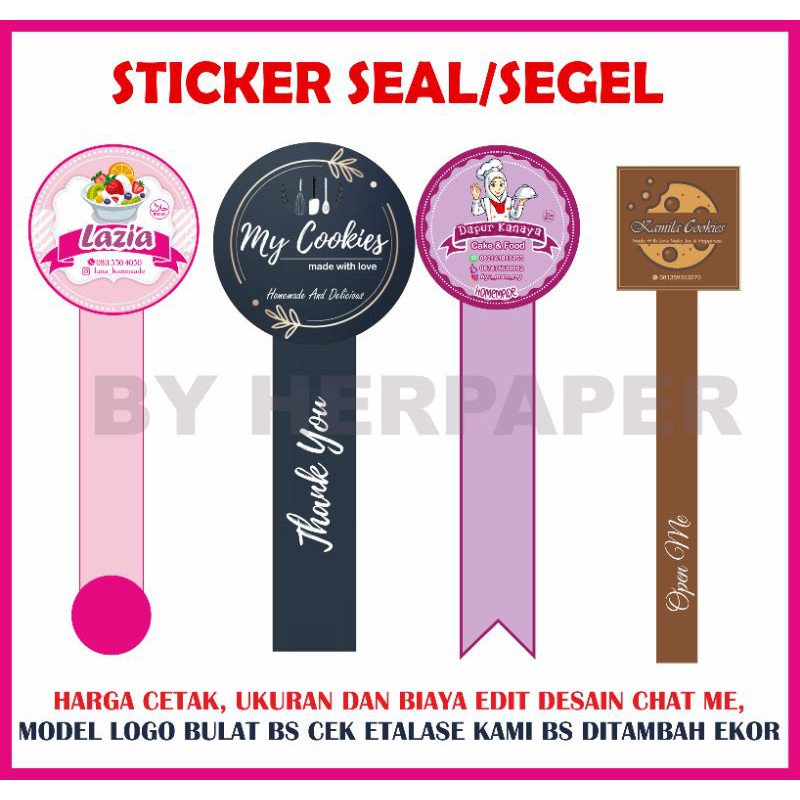 

STIKER SEAL. STIKER SEGEL. STIKER LIDAH. STIKER PITA. STIKER KEKINIAN LABEL KUE DAN OLSHOP