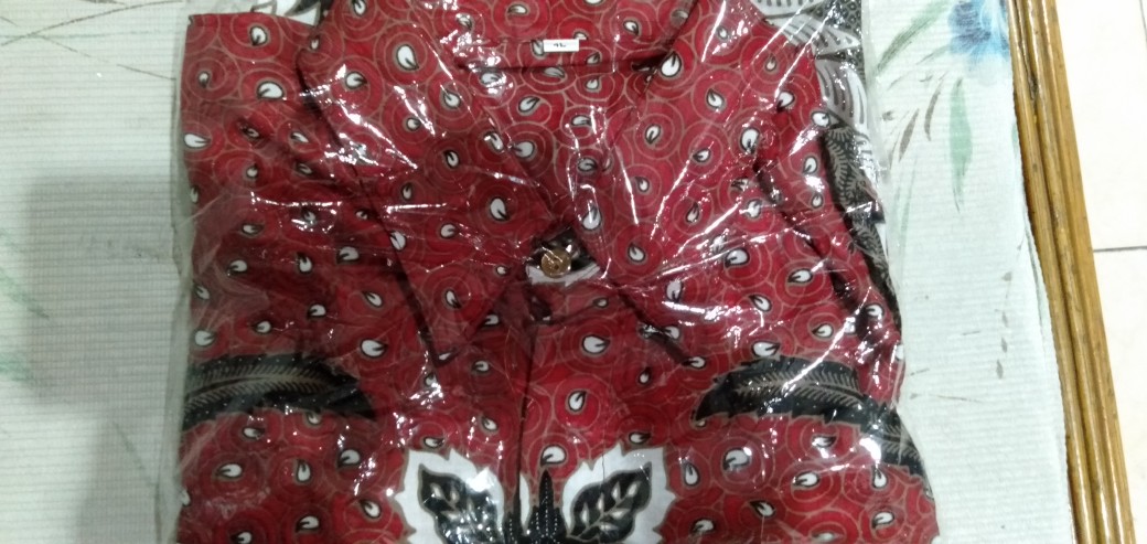 Kemeja Batik Jumbo 4l-5l Lengan Pendek Atasan Baju Hem Pria Bigsize Ukuran Besar Mld