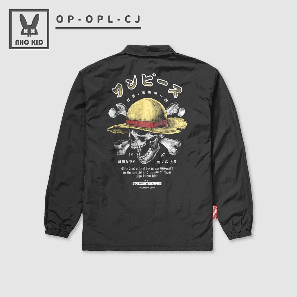 Aho Kid Original | Jacket Windbreaker Anime One Piece - Jolly Roger Realistic Logo