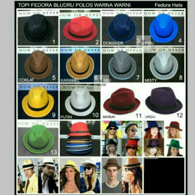 Topi fedora jazz dewasa original
