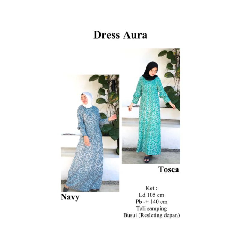 Dress Aura | gamis murah | gamis rayon | dress rayon