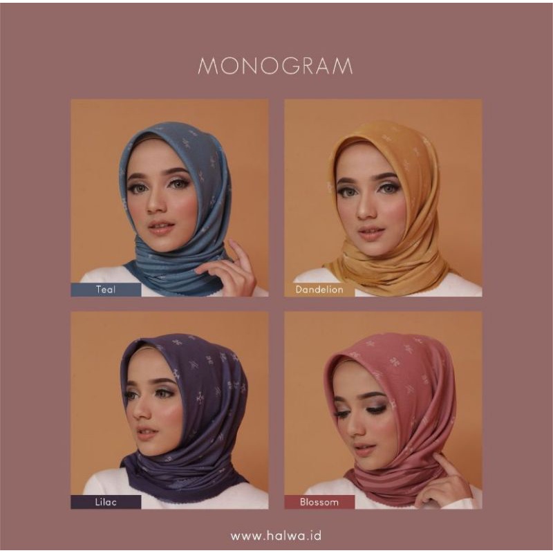 HALWA MONOGRAM SCARF