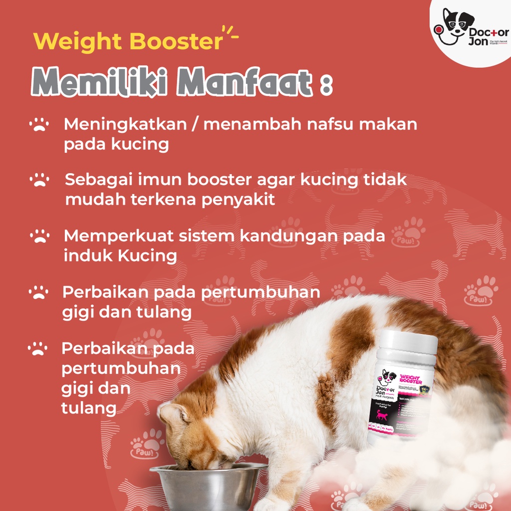 Vitamin Kucing Penambah Nafsu Makan &amp; Penggemuk / Doctor Jon Wight Booster