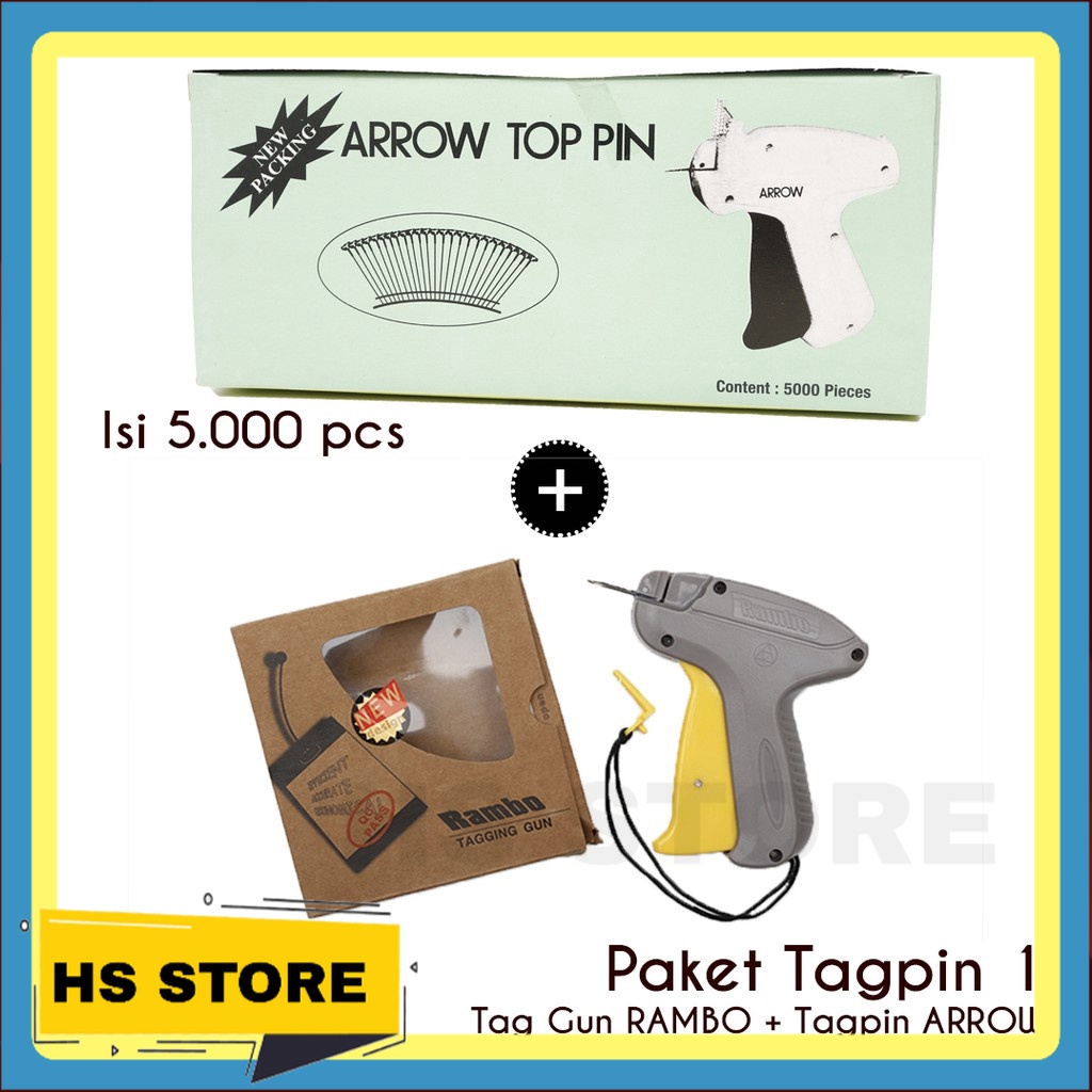 TAG PIN ARROW & TAG GUN RAMBO ORIGINAL