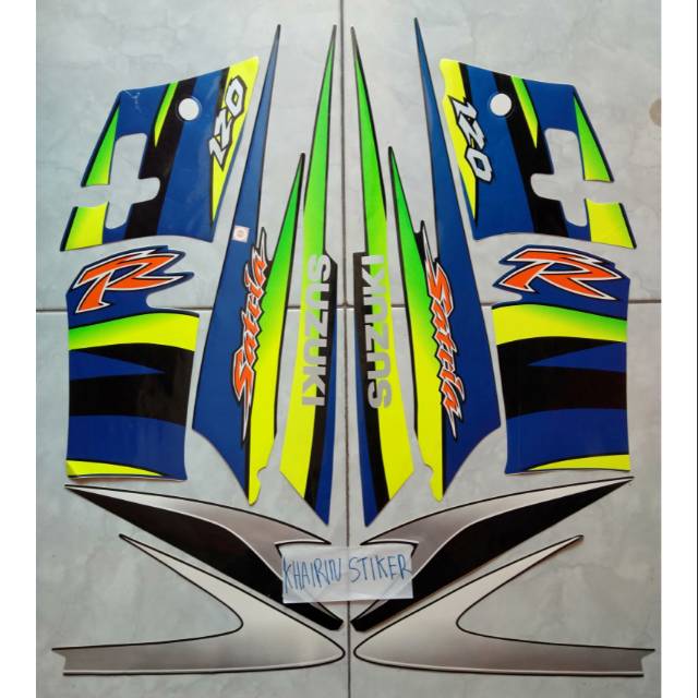 Striping satria hiu biru hitam