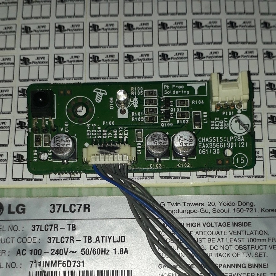 Remote Sensor IR LG 37LC7R 37LC7