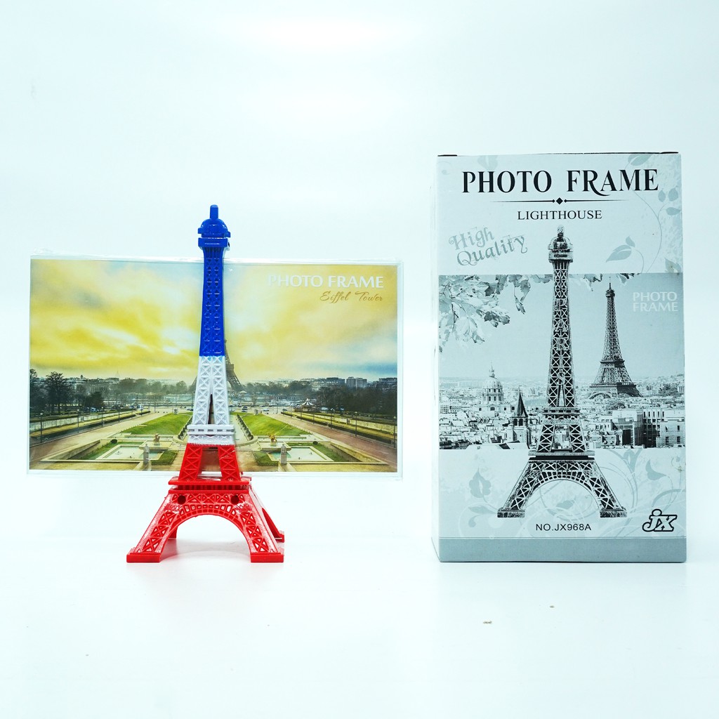 Frame Foto Pas Foto Kaca Ornament Pajangan Eiffel 2 in 1 Murah Berkualitas