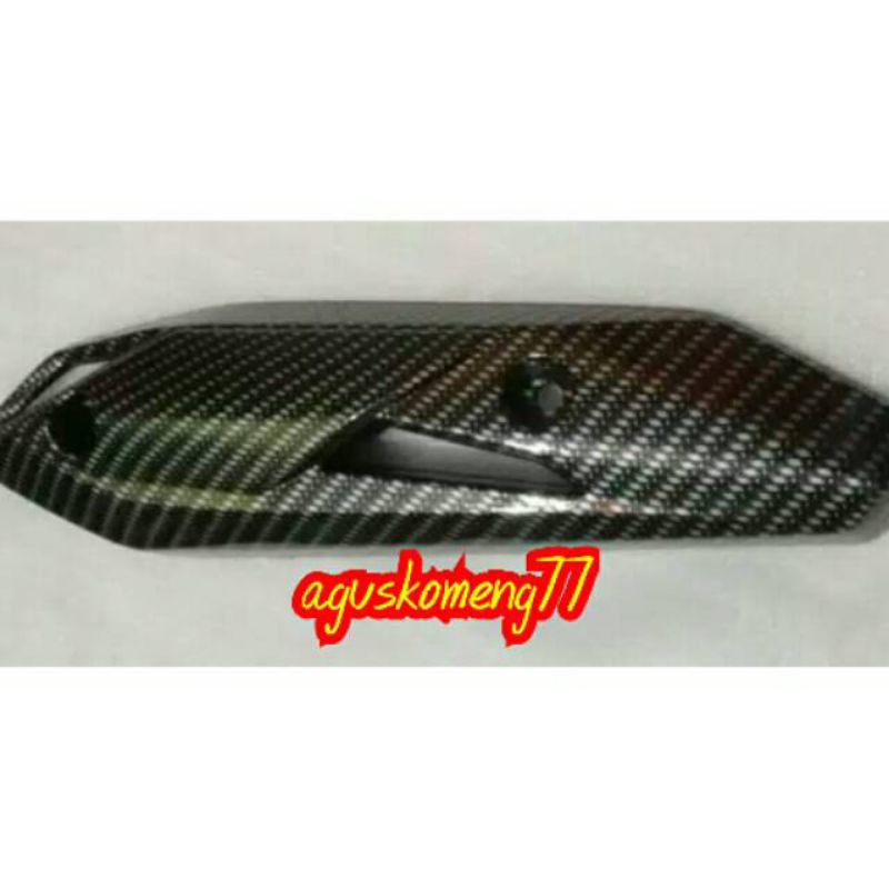 tutup tameng knalpot carbon variasi motor Beat Esp Beat street