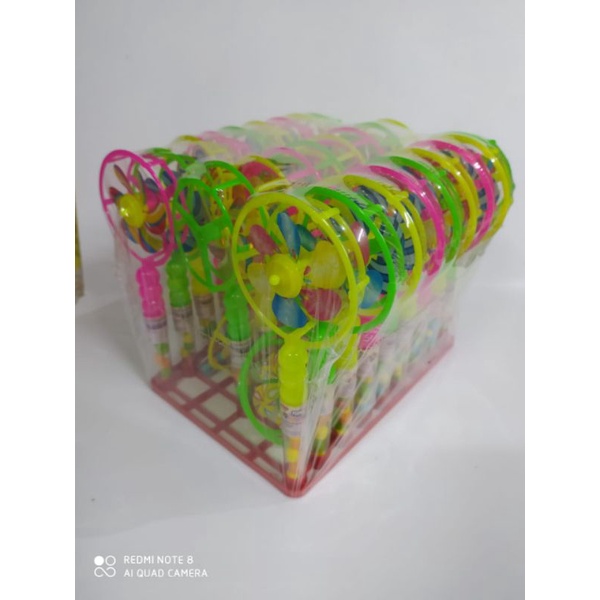 Permen Cemilan Snack Kipas Angin Putar Mainan Anak Rasa Aneka Buah (isi 30 pcs)