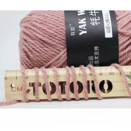 1 pcs 100g benang wol yak crochet benang benang rajut tangan 3ply wol yak pencelupan wol halus