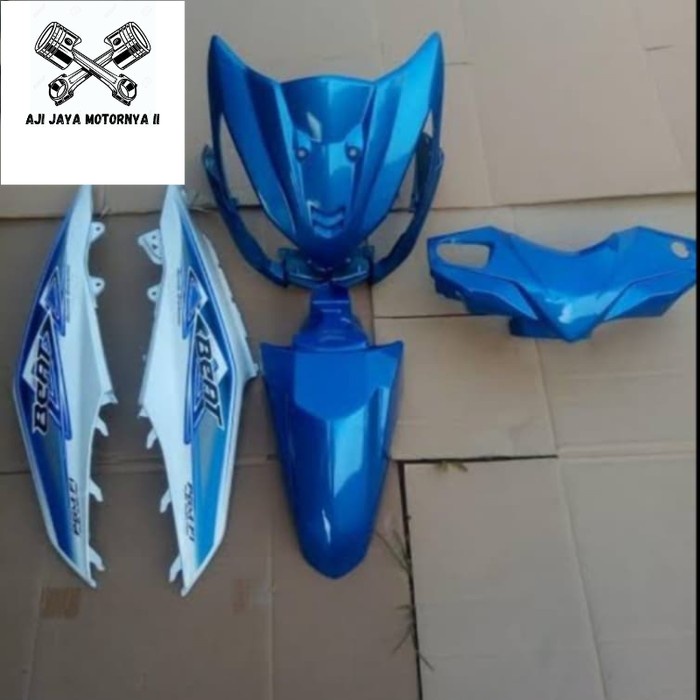 Cover Body Full Set Halus Motor Beat Fi 2013-2015 Biru - Hijau