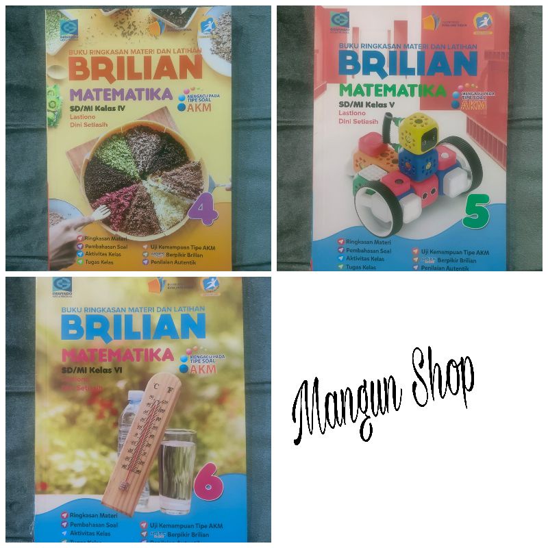BUKU BRILIAN AKM  MATEMATIKA KELAS 4,5,6 SD K13 REVISI GRAFINDO