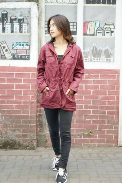 Terlaris!! Jaket Parka Taslan Wanita Waterproof/ Anti Air Best Seller