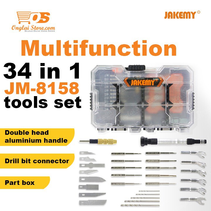 OBENG SET JAKEMY JM-8158 34 IN 1 ORIGINAL