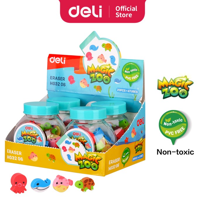 

TULIS-ALAT- DELI PENGHAPUS DESAIN 4 HEWAN LUCU DAN MENARIK DALAM TABUNG EH03206 -ALAT-TULIS.