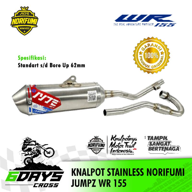 KNALPOT NORIFUMI STAINLESS JUMPZ WR 155