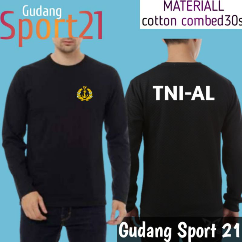 kaos baju lengan panjang TNI AL Kaos TNI AL