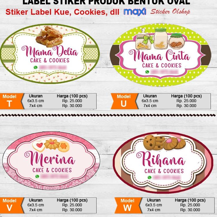 

Spesial Discount || VnI Cetak Stiker Label Produk Kue Stiker Toples Kue Bentuk Oval (AB-AE) Isi 100 Lembar ||Segera@beli!