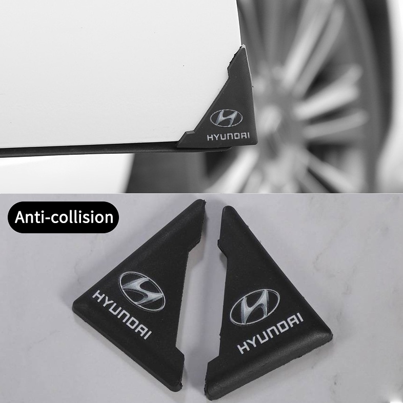 2pcs / SET Stiker Pelindung Sudut Pintu Anti Tabrakan Untuk Hyundai Matrix Getz Accent I10 Starex Atos Elantra Sonata