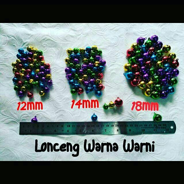 Lonceng kucing Warna warni 16mm 14mm 12mm lonceng karakter lonceng kucing krincingan