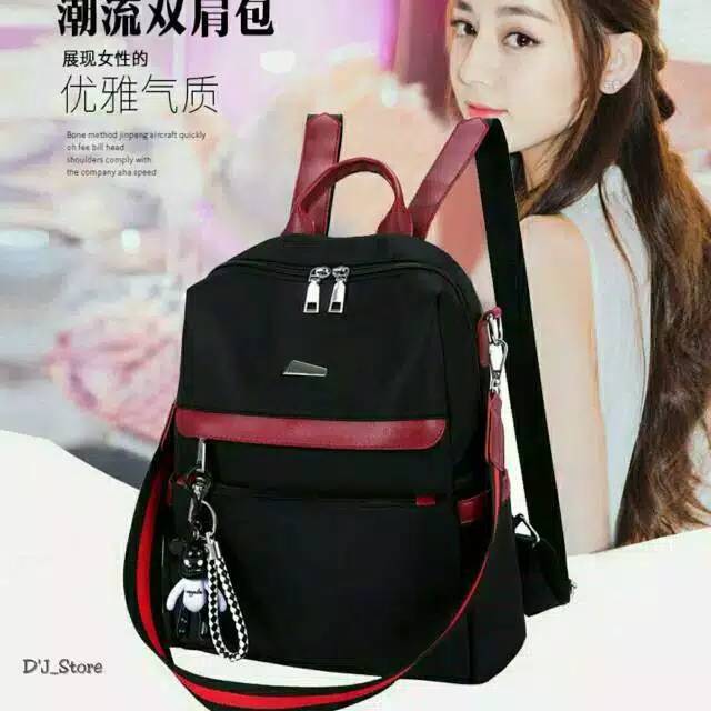 Tas ransel wanita batam-backpack mikro-free gantungan boneka imut