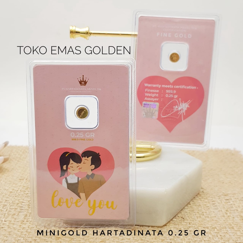 ANNIVERSARY SERIES LOVE YOU Valentine Gift Minigold Anniversary Edition 999.9 Logam mulia