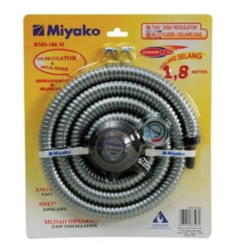 Paket Selang Gas + Regulator 1,8M Miyako RMS-106M