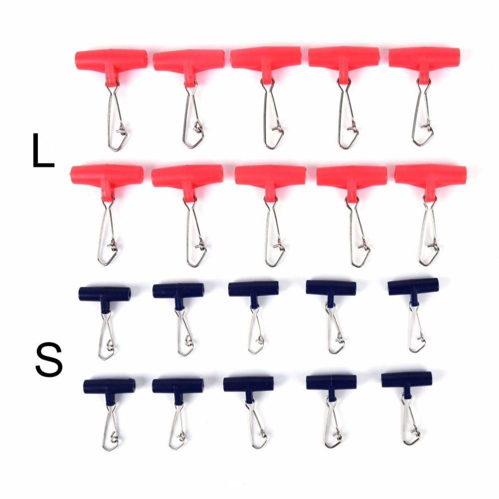 TOP 10 Pcs Memancing Sinker Slip Klip Kait Baru S/L Stabil Snap Bening