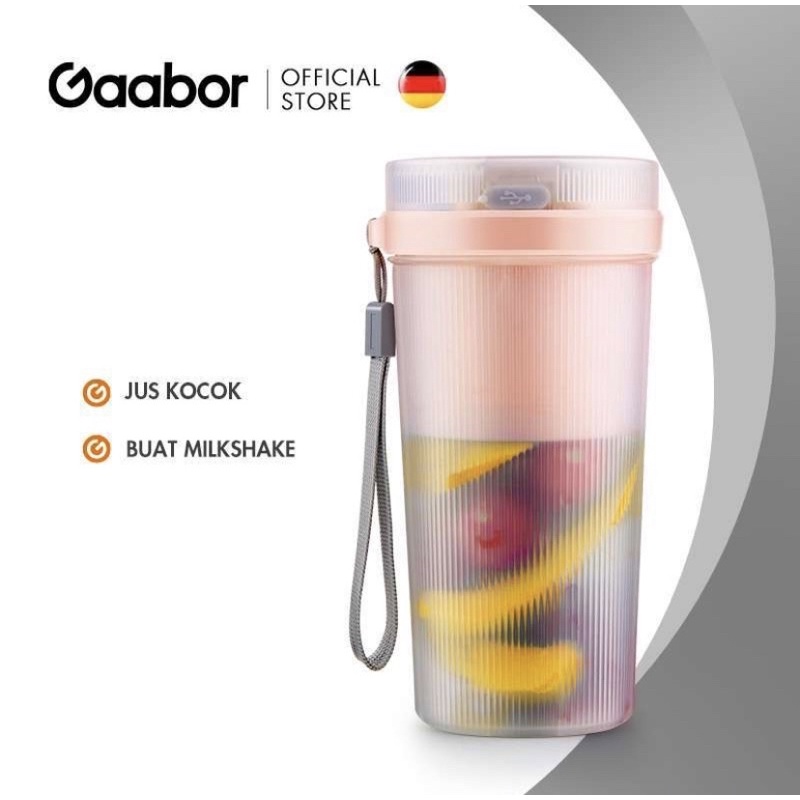 Gaabor GF-M40 Rechargeable Mini Portable Juicer 300ML Blender Jus Mini Alat Jus Portable Listrik