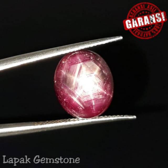 Batu Natural Ruby Star Mozambique Garansi Asli