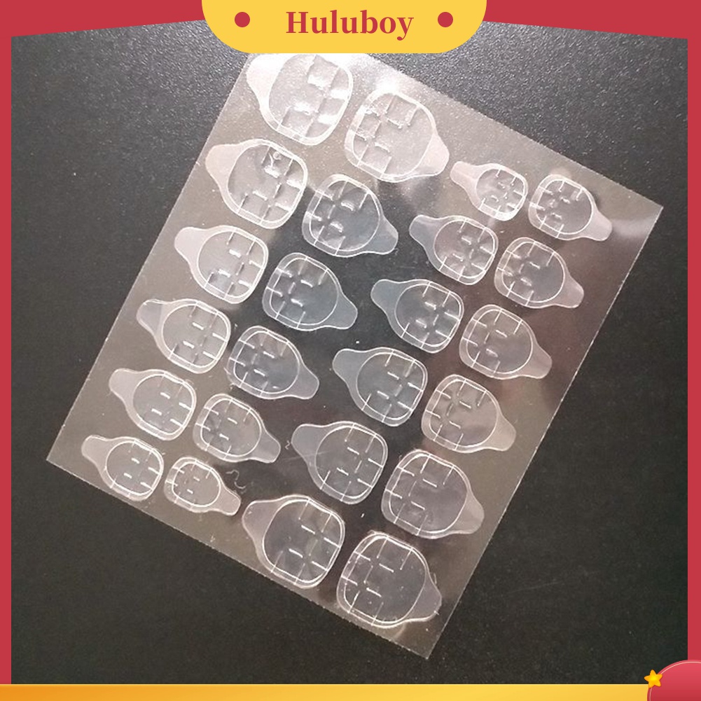 Huluboy Huluboy♡ 24 Pcs Double Tape Perekat Kuku Palsu Untuk Manicure