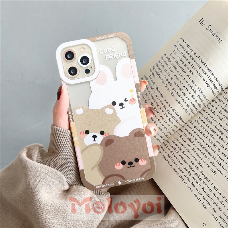 Soft Case Pelindung Kamera Bahan Tpu Motif Hewan Untuk Iphone 13 11 12 Pro Max 6 6S Plus Xr X 7 8 Plus Xs Max Se 2020