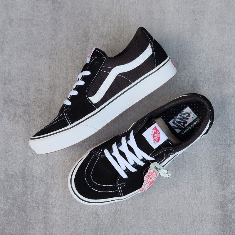 #saleenak Vans SK-8 Low Black White Comfycush Original