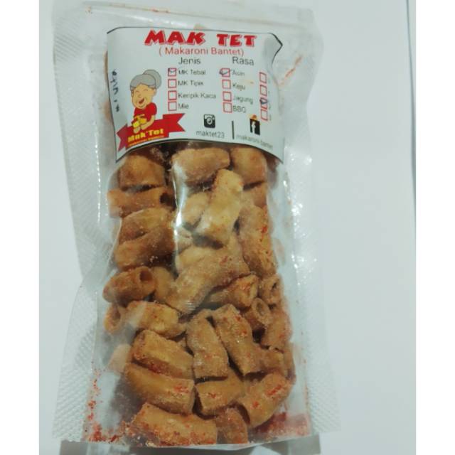 

Makaroni Bantet Tebal Maktet berat 250 gram, terenak telaris