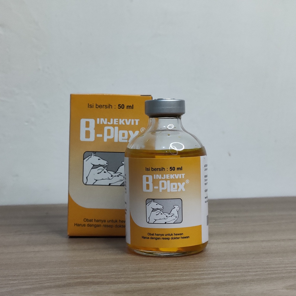 INJEKVIT B-PLEX 50 ml vitamin hewan besar sapi kambing dll | Vitamin B Komplex Hewan