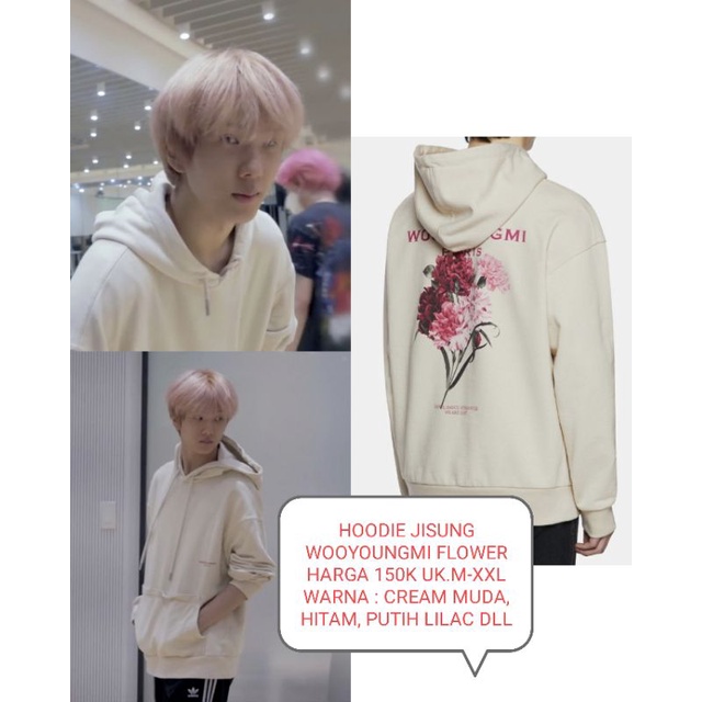 HOODIE JISUNG NCT WOOYOUNGMI FLOWER