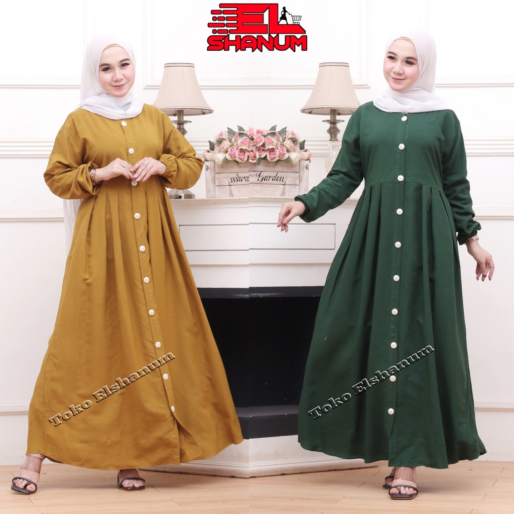 Gamis Syari Terbaru Rayon Premuim Polos Murah Lengan Panjang Busana Muslim Wanita  Remaja Dewasa Kekinian Wudhu Friendly