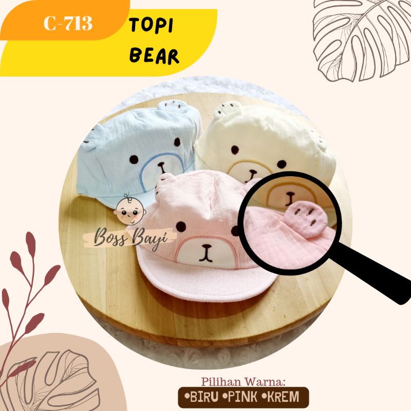 BOSS BAYI - Topi Cap Bayi Anak Lucu Warna Soft