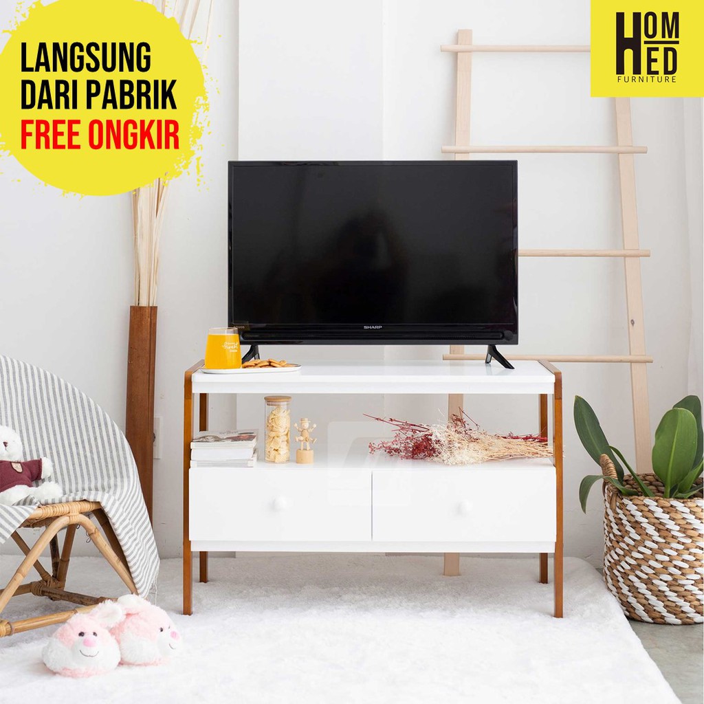 MEJA TV MINIMALIS - BUFFET TV MINIMALIS - MEJA TV KAYU - MEJA TV KEKINIAN - MEJA TV - HOMNED