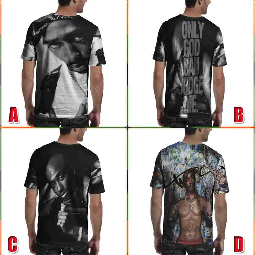 TuPac Shakur Kaos Fullprint Bahan Polyester 2Pac Tshirt