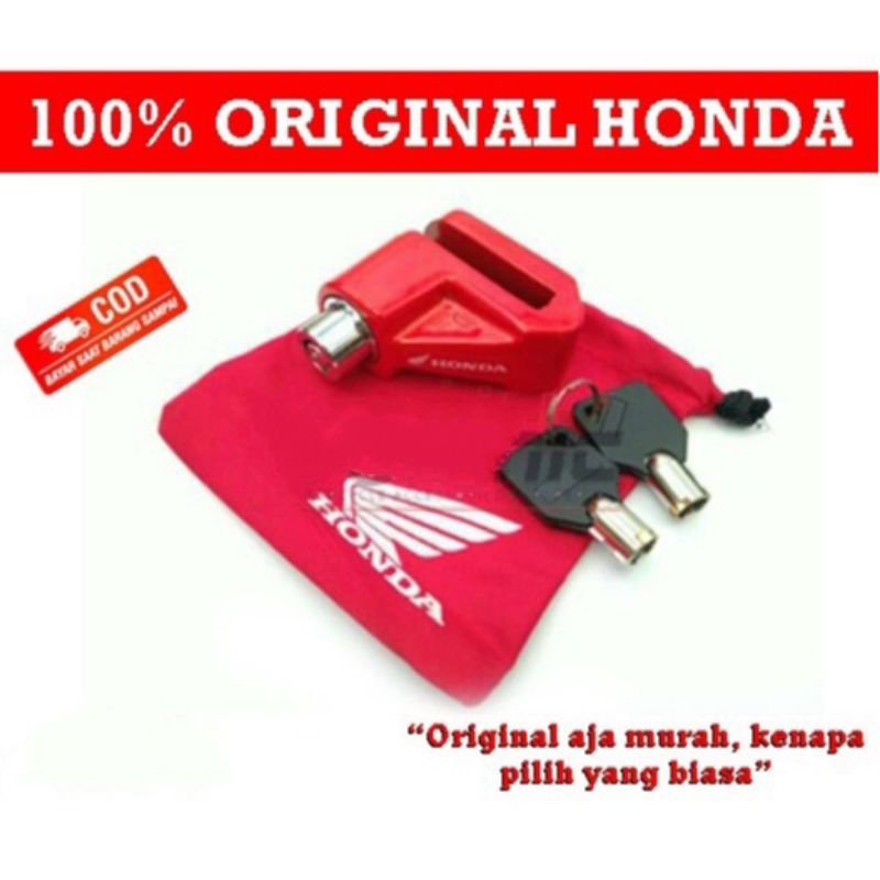 Kunci Gembok Motor Original Honda - Kunci Cakram pengaman Anti maling Gembok Cakram